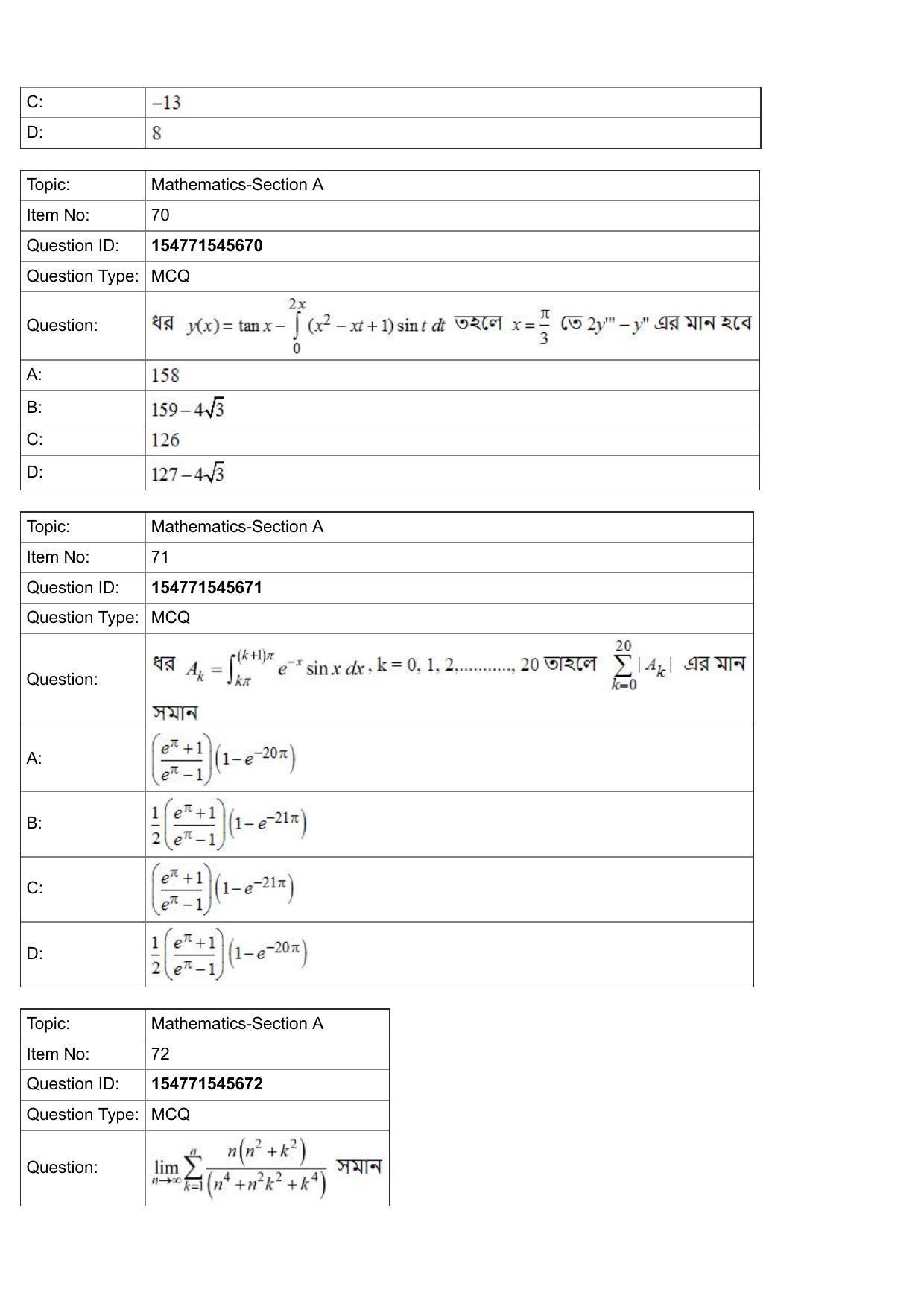 JEE Mains 2022: BTech Bengali (Shift 2) 30-07-2022 Question Paper - Page 26
