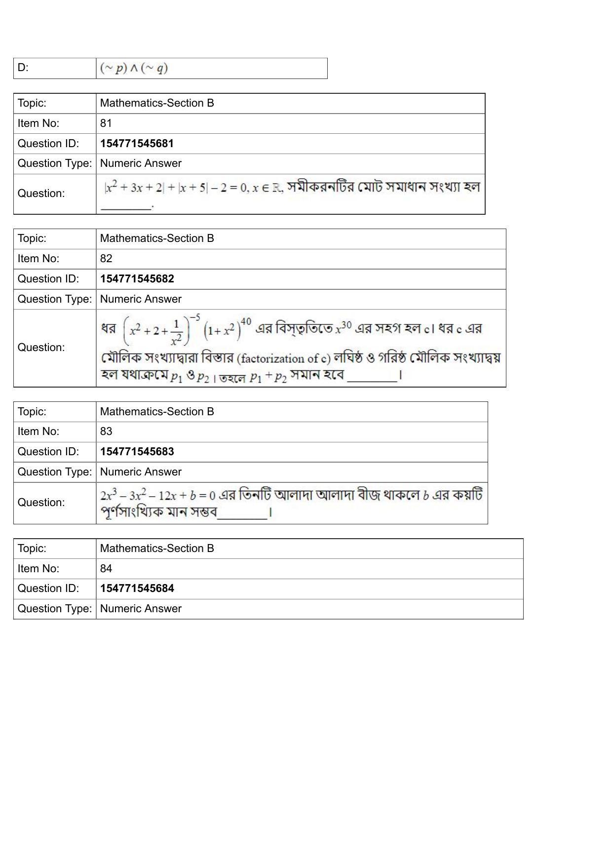 JEE Mains 2022: BTech Bengali (Shift 2) 30-07-2022 Question Paper - Page 30