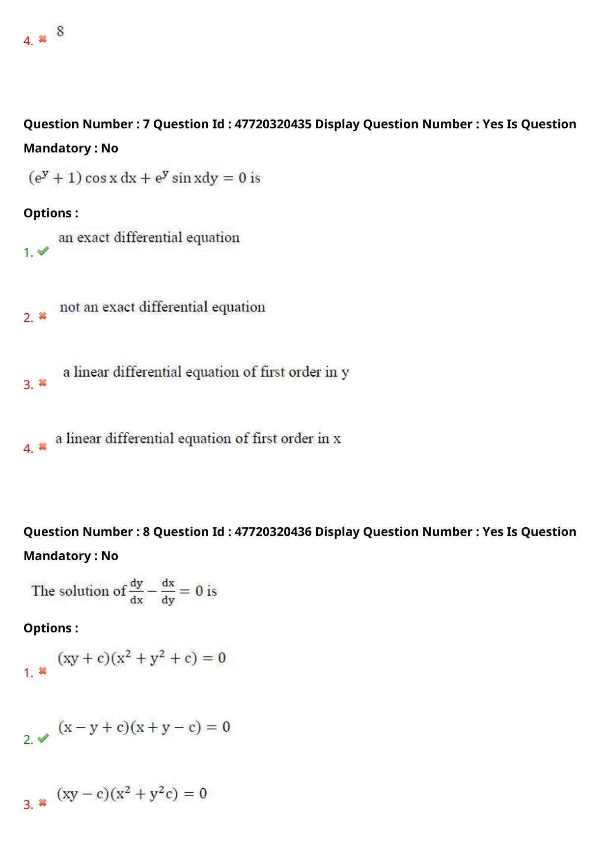 AP ECET 2021 - BSc Mathematics Question Paper With Preliminary Keys Shift1 - Page 5