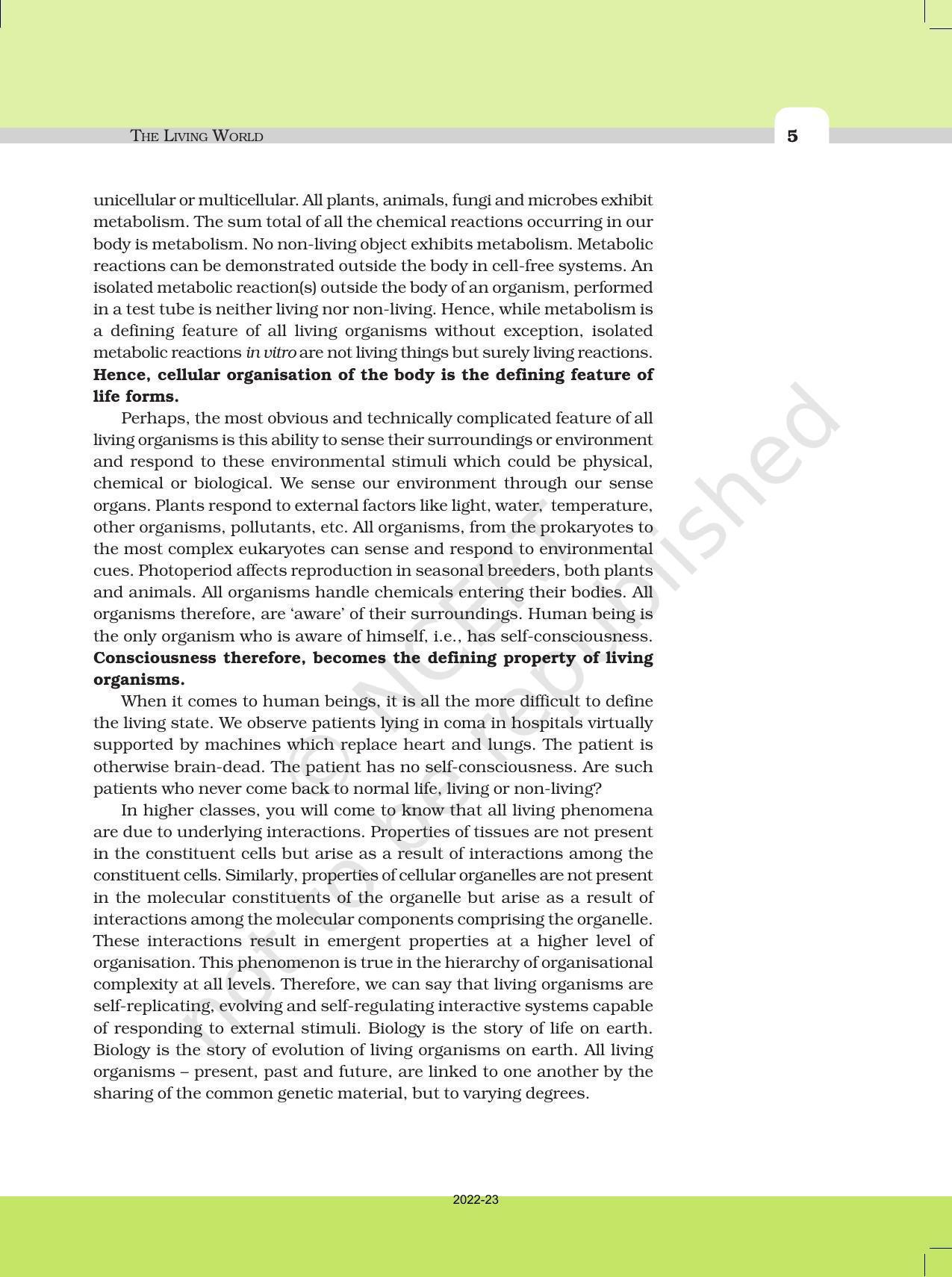 NCERT Book for Class 11 Biology Chapter 1 Diversity in the Living World - Page 5