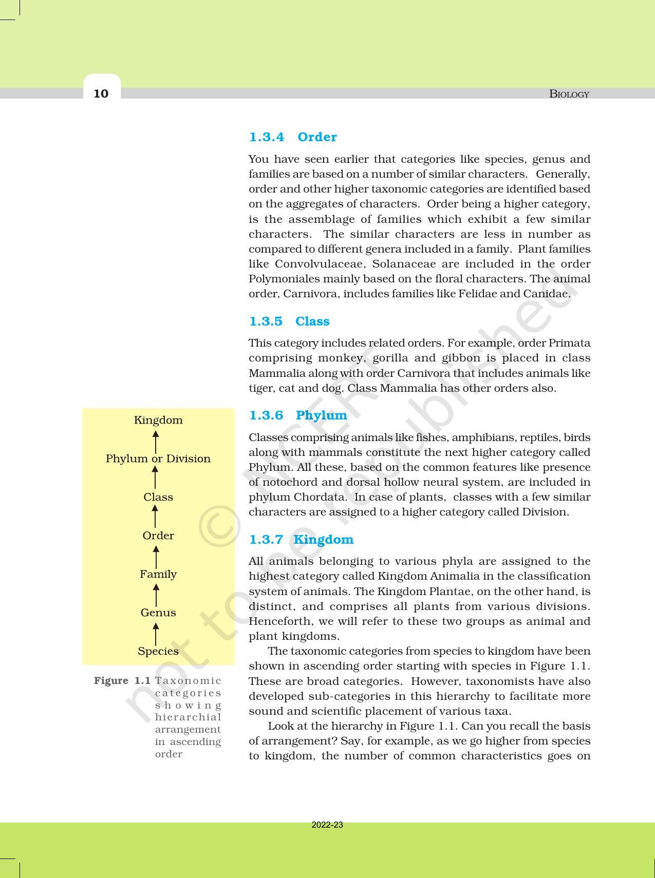 NCERT Book for Class 11 Biology Chapter 1 Diversity in the Living World - Page 10