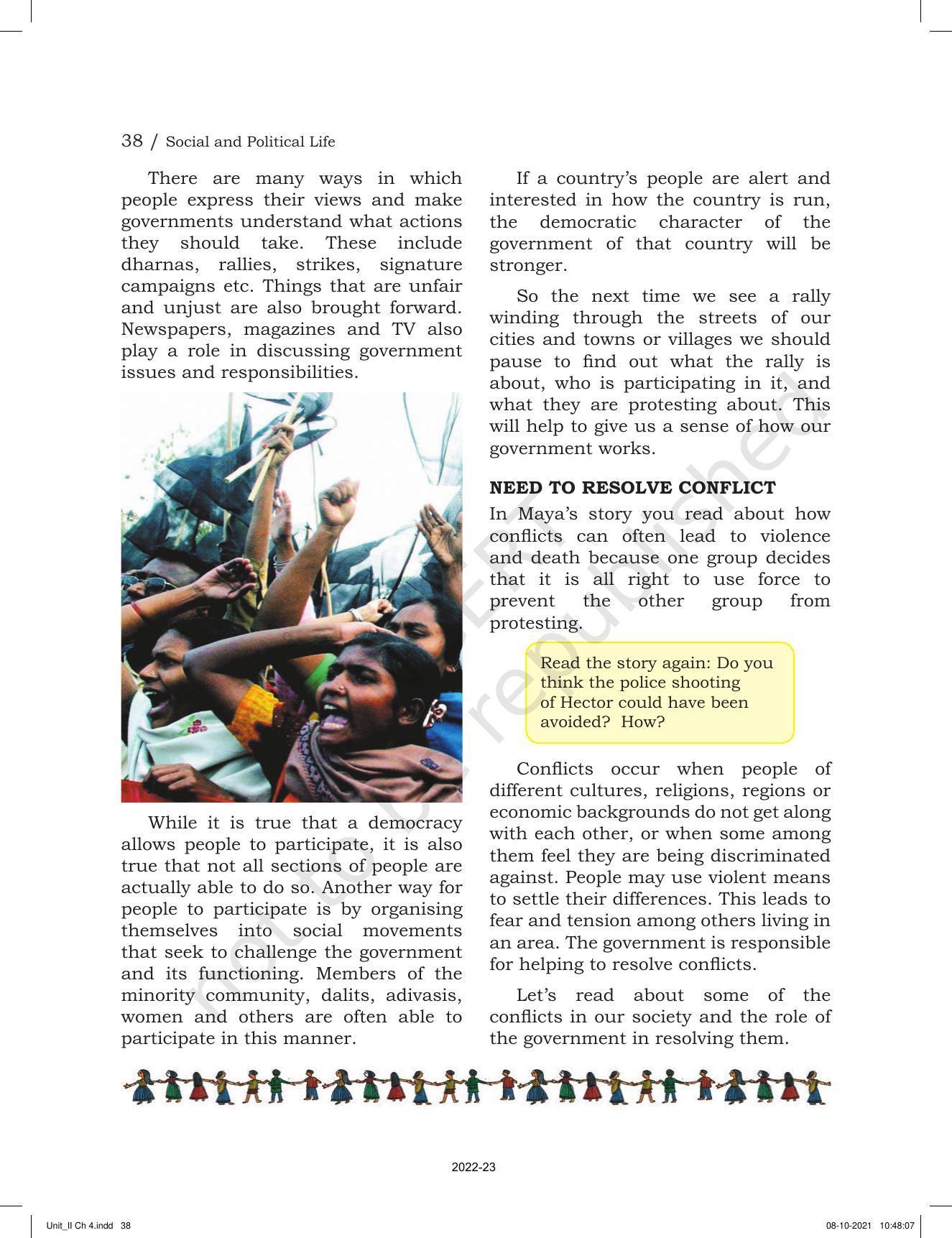 NCERT Book for Class 6 Social Science(Political Science) : Chapter 4-Key Elements of a Democratic Government - Page 4