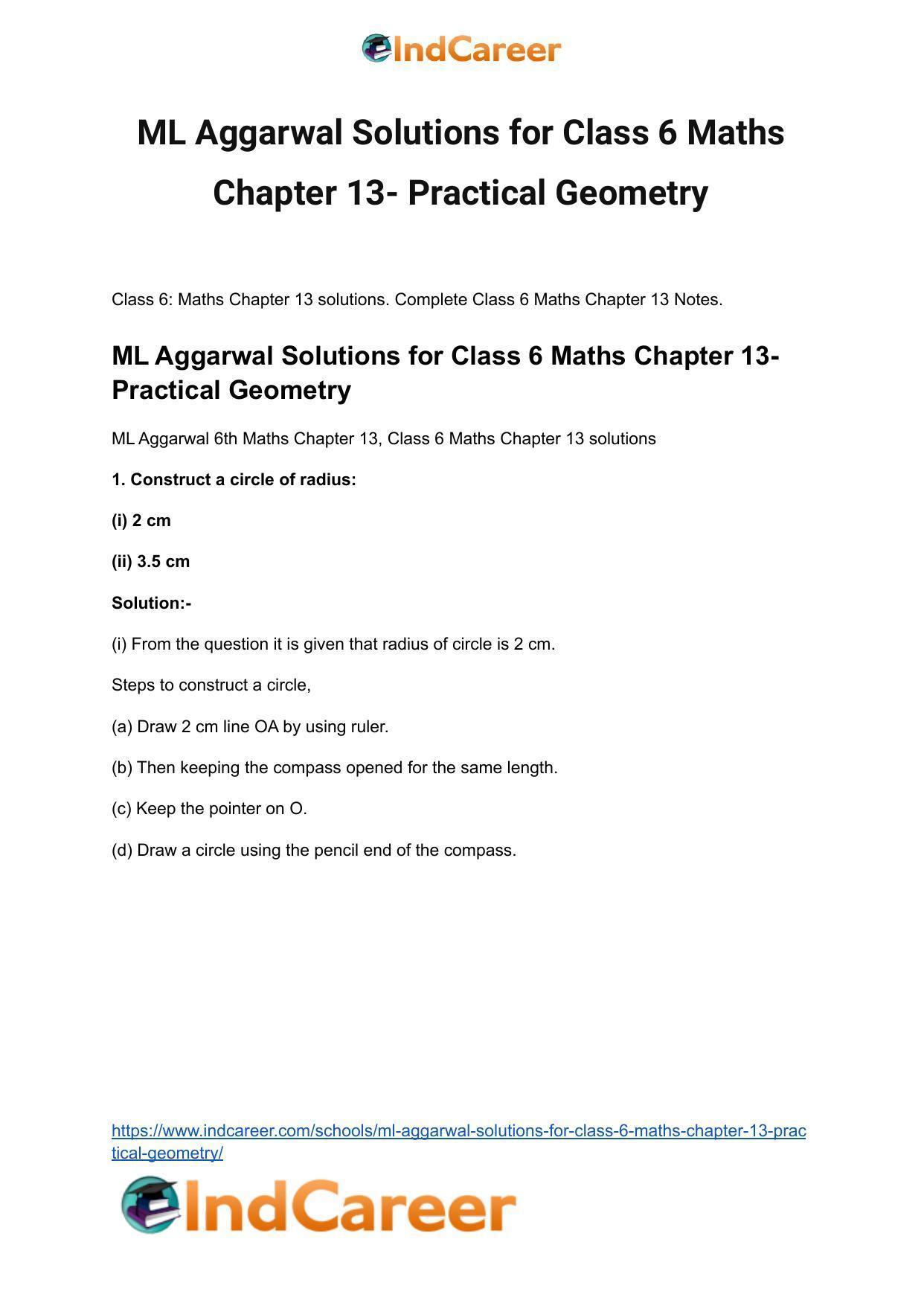 ML Aggarwal Solutions for Class 6 Maths Chapter 13- Practical Geometry - Page 2