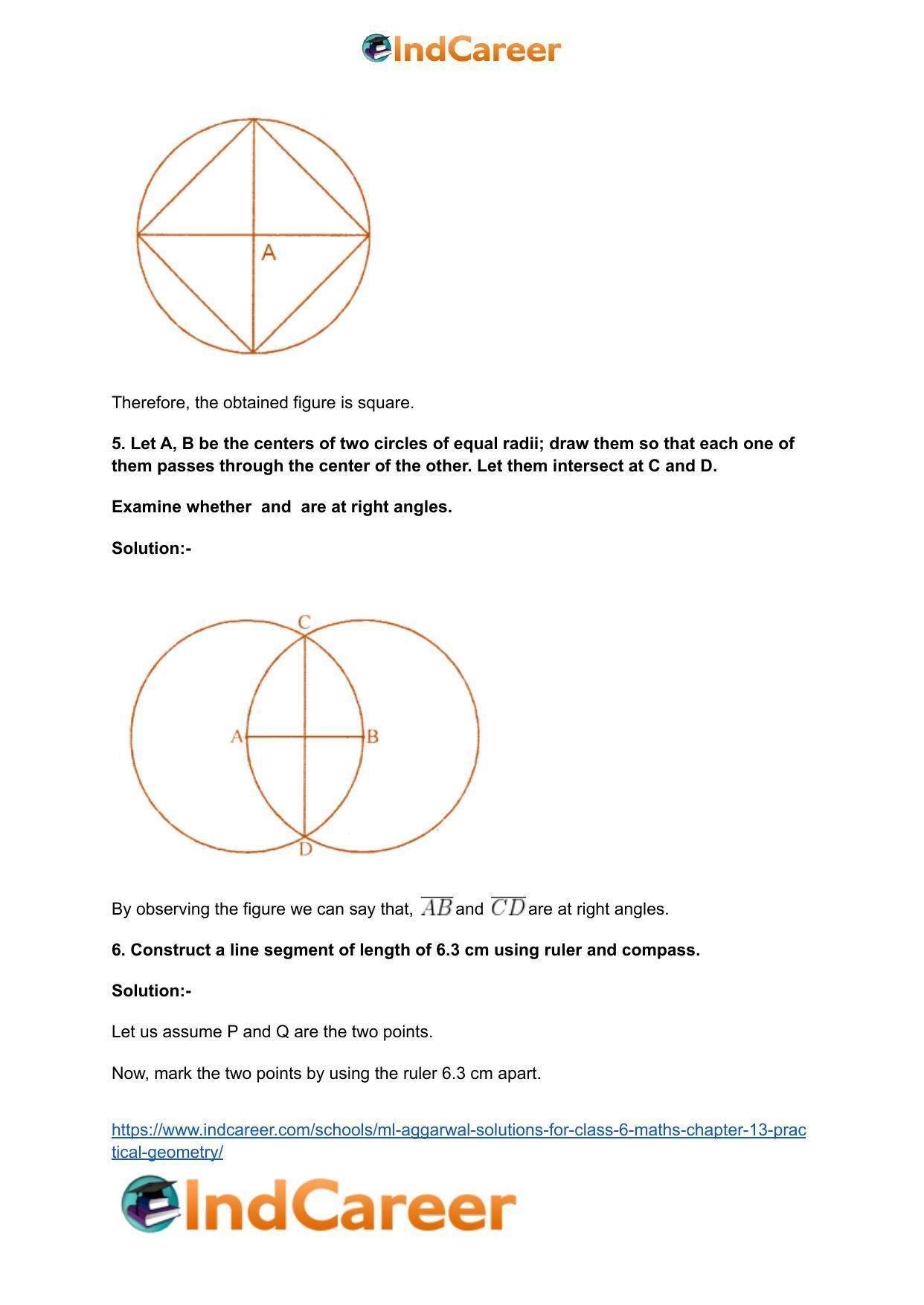 ML Aggarwal Solutions for Class 6 Maths Chapter 13- Practical Geometry - Page 7