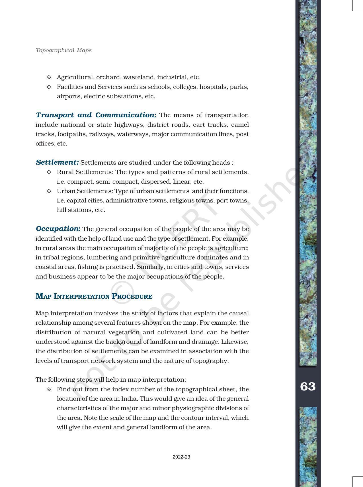 NCERT Book for Class 11 Geography (Part-III) Chapter 5 Topographical Maps - Page 15