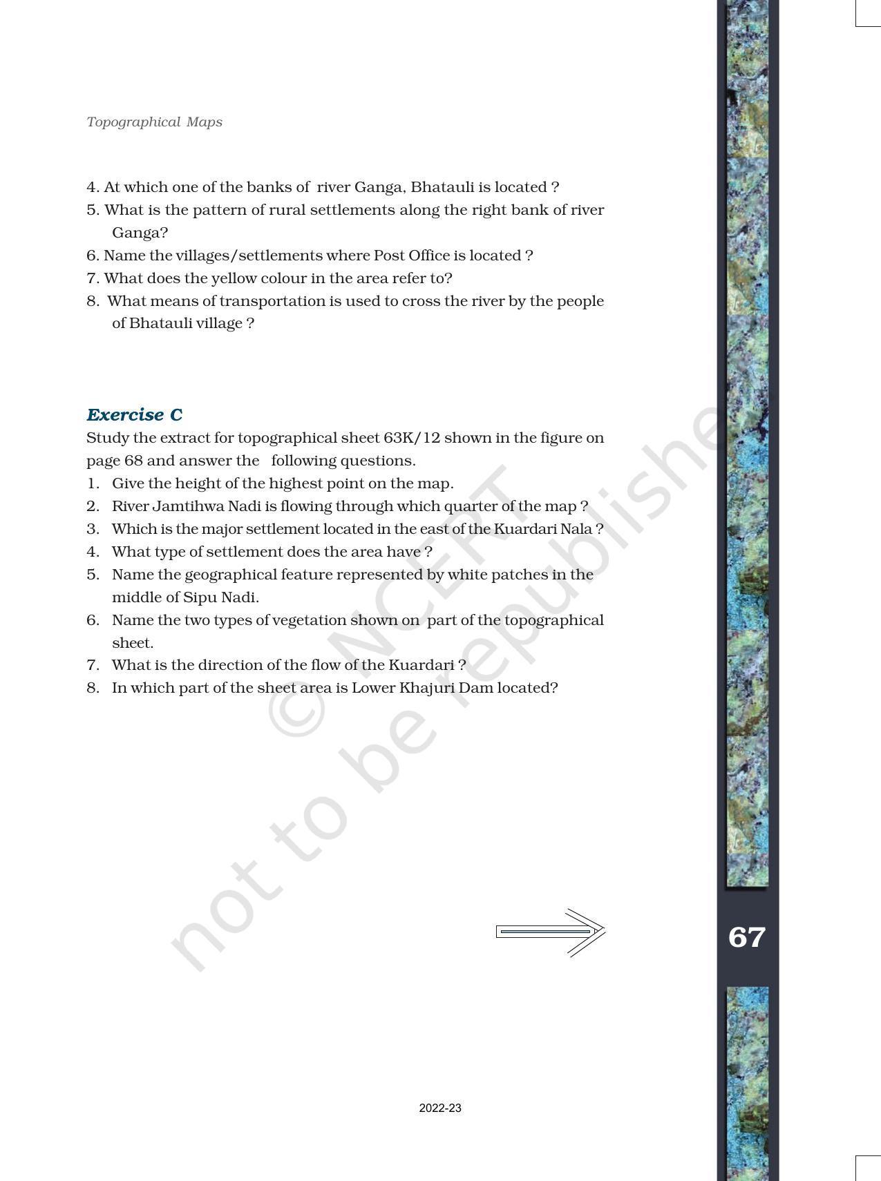 NCERT Book for Class 11 Geography (Part-III) Chapter 5 Topographical Maps - Page 19