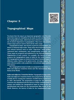 NCERT Book for Class 11 Geography (Part-III) Chapter 5 Topographical Maps