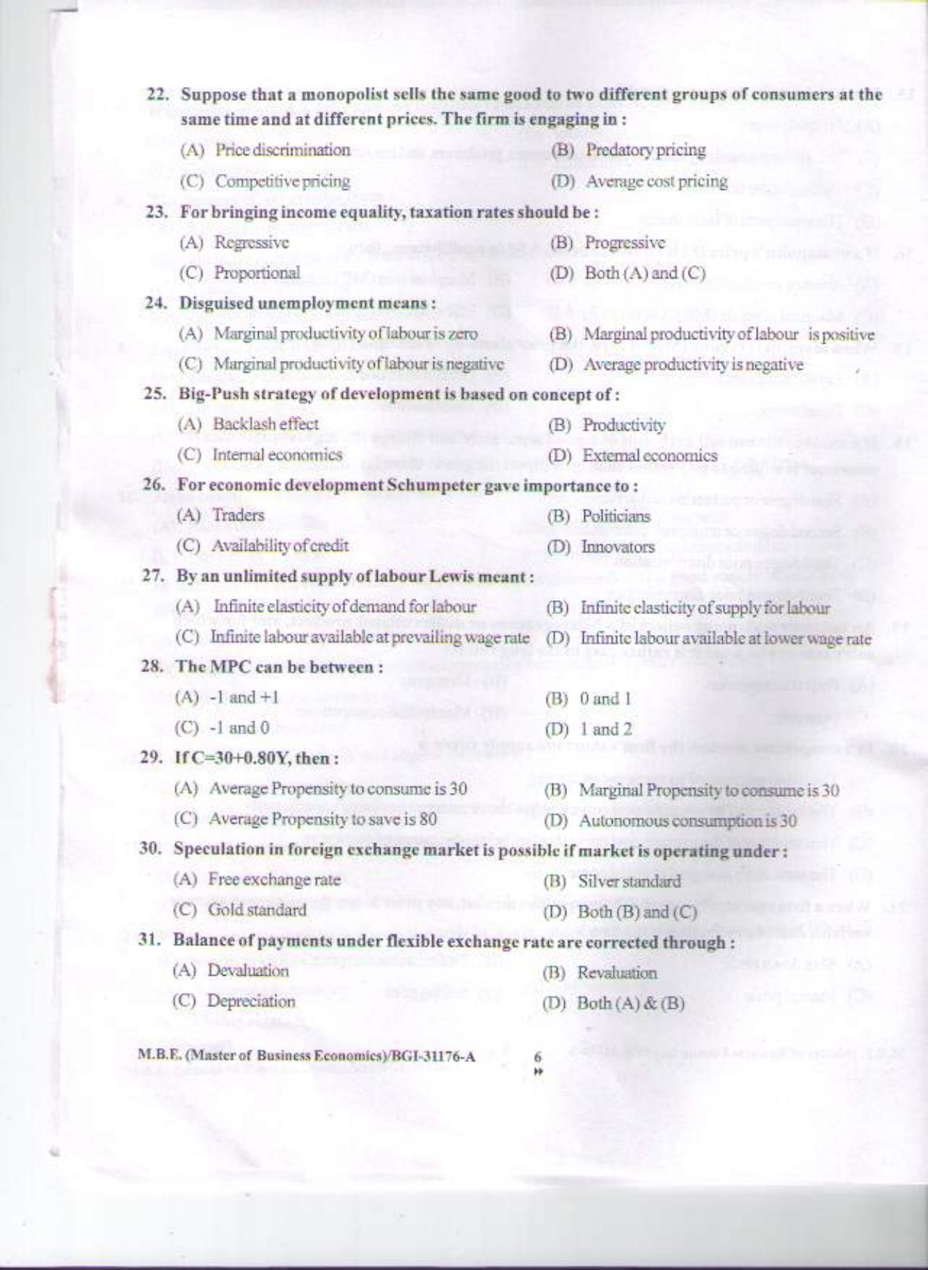 PU CET PG 2015: M.B.E. Question Paper - Page 5
