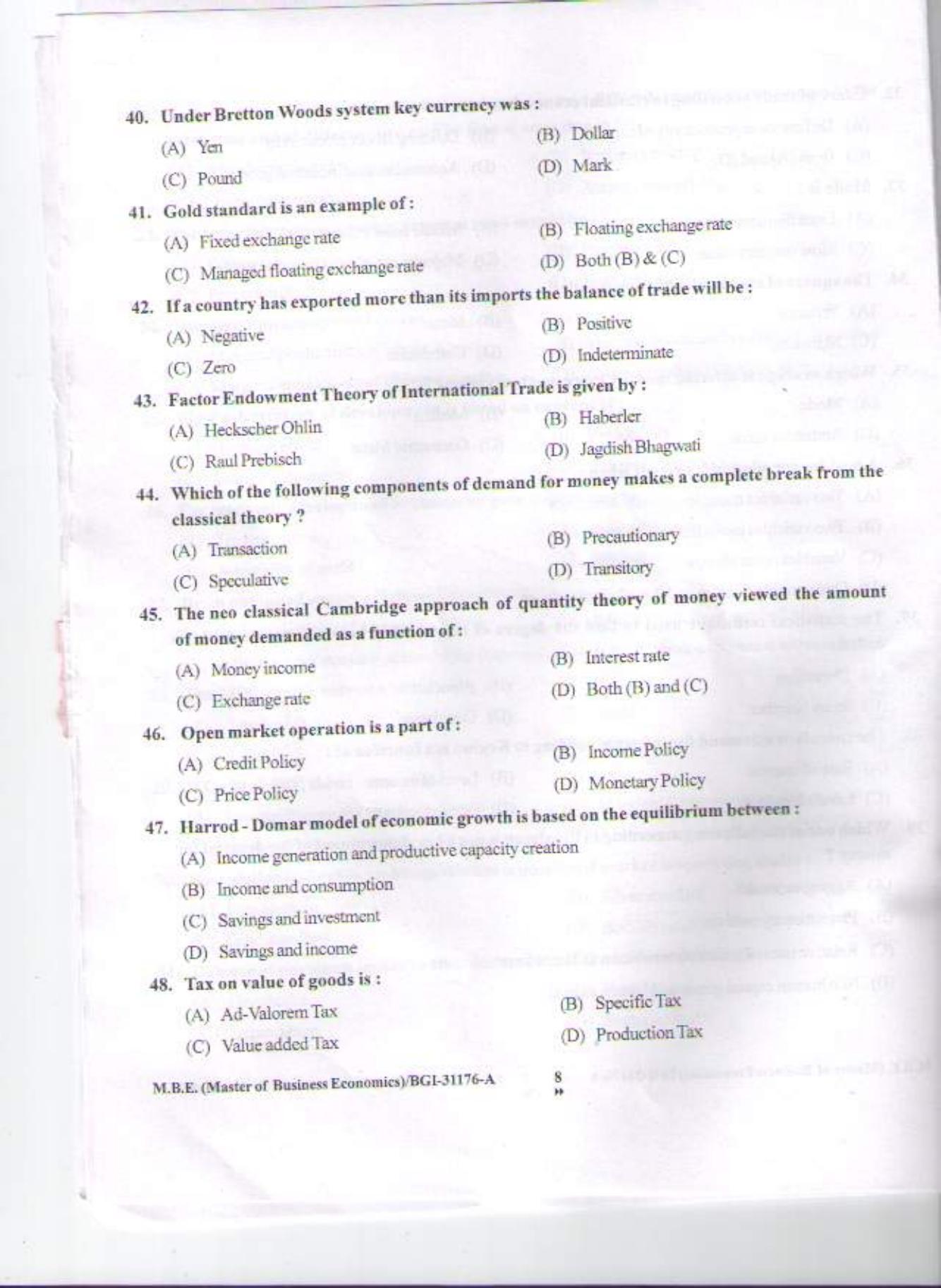 PU CET PG 2015: M.B.E. Question Paper - Page 7