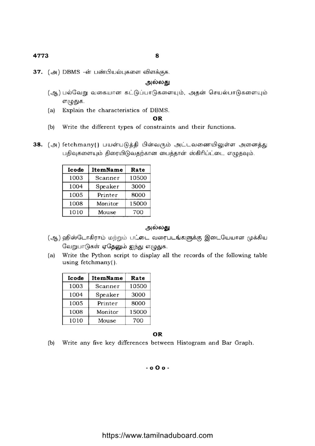 TN Class 12 Computer Science 4773 Question Papers 2021 - Page 8