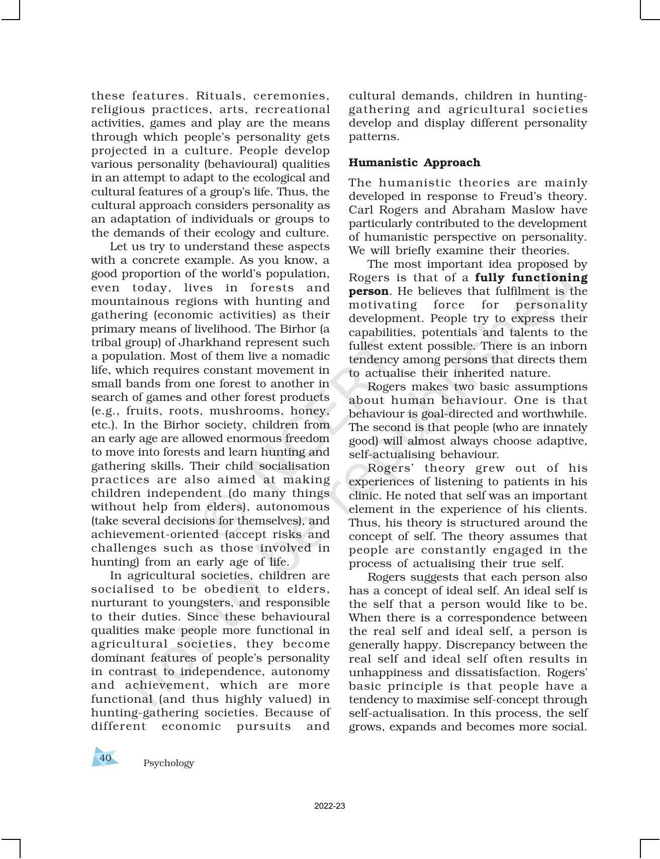 NCERT Book for Class 12 Psychology Chapter 2 Self and Personality - Page 18