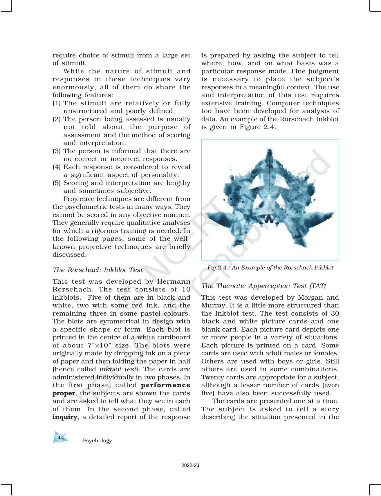 NCERT Book for Class 12 Psychology Chapter 2 Self and Personality - Page 22