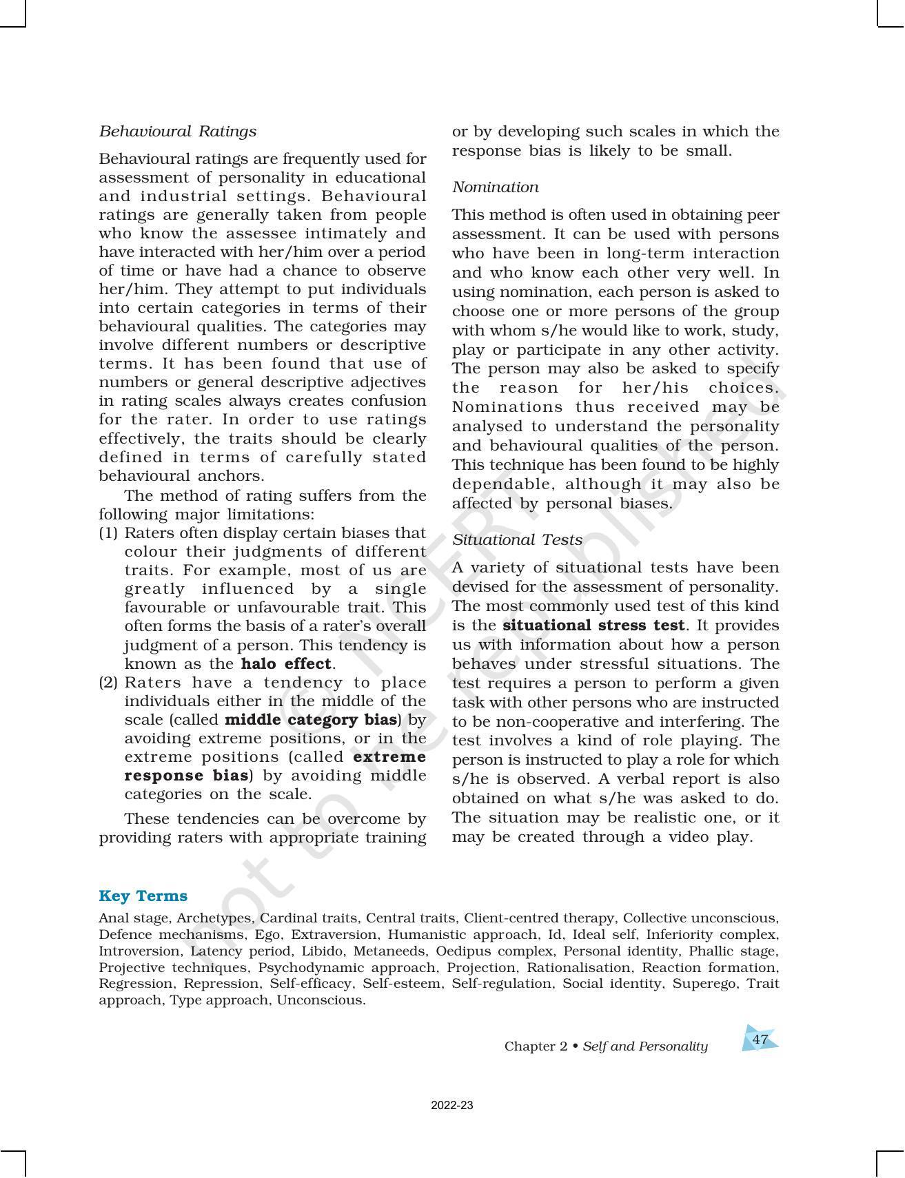 NCERT Book for Class 12 Psychology Chapter 2 Self and Personality - Page 25
