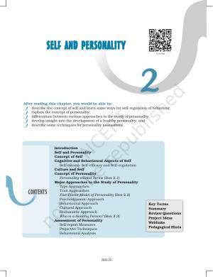 NCERT Book for Class 12 Psychology Chapter 2 Self and Personality