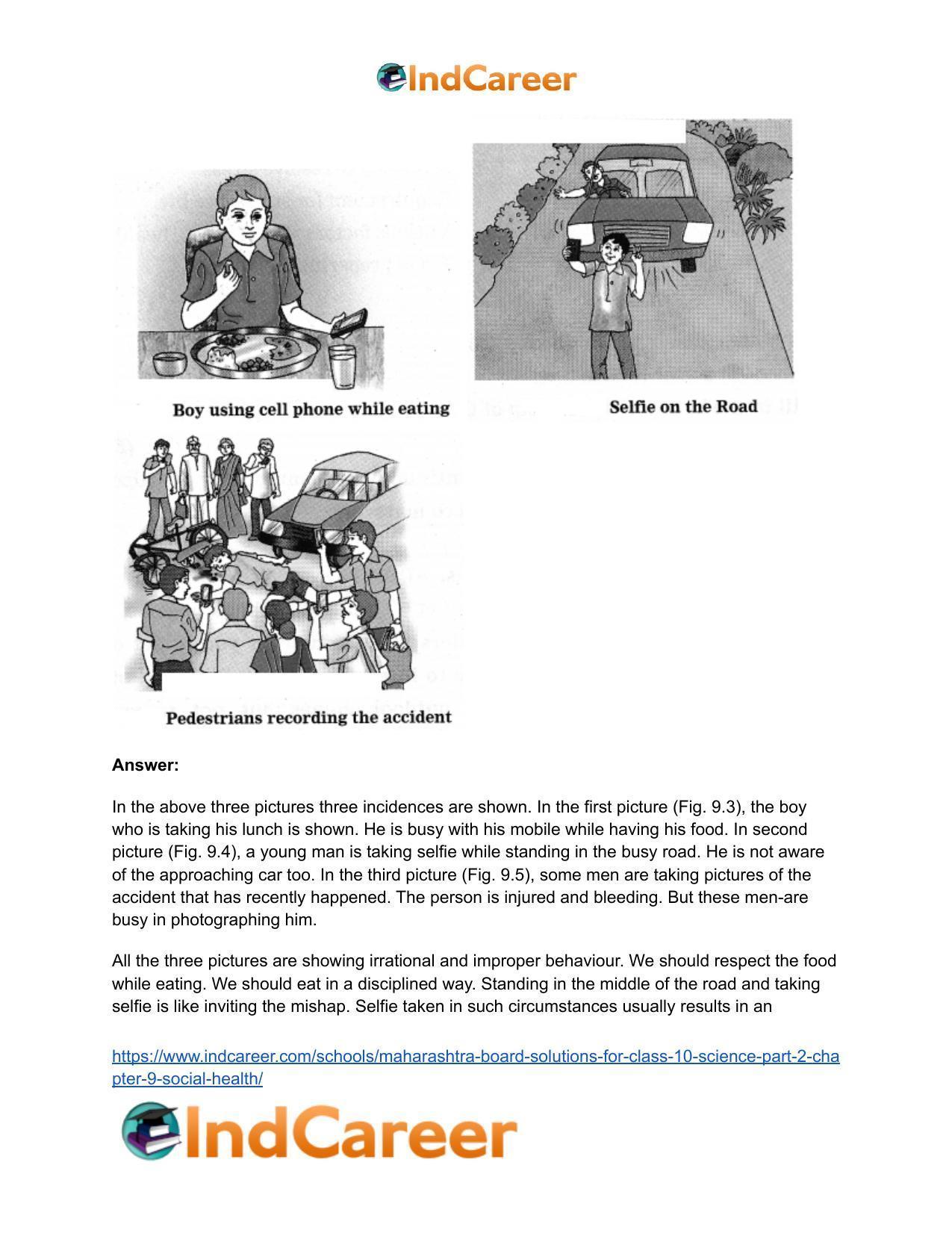 Maharashtra Board Solutions for Class 10- Science (Part 2): Chapter 9- Social Health - Page 13