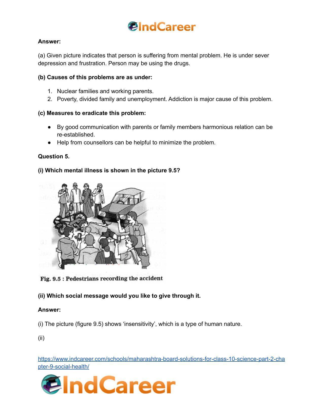 Maharashtra Board Solutions for Class 10- Science (Part 2): Chapter 9- Social Health - Page 28