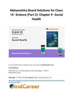 Maharashtra Board Solutions for Class 10- Science (Part 2): Chapter 9- Social Health