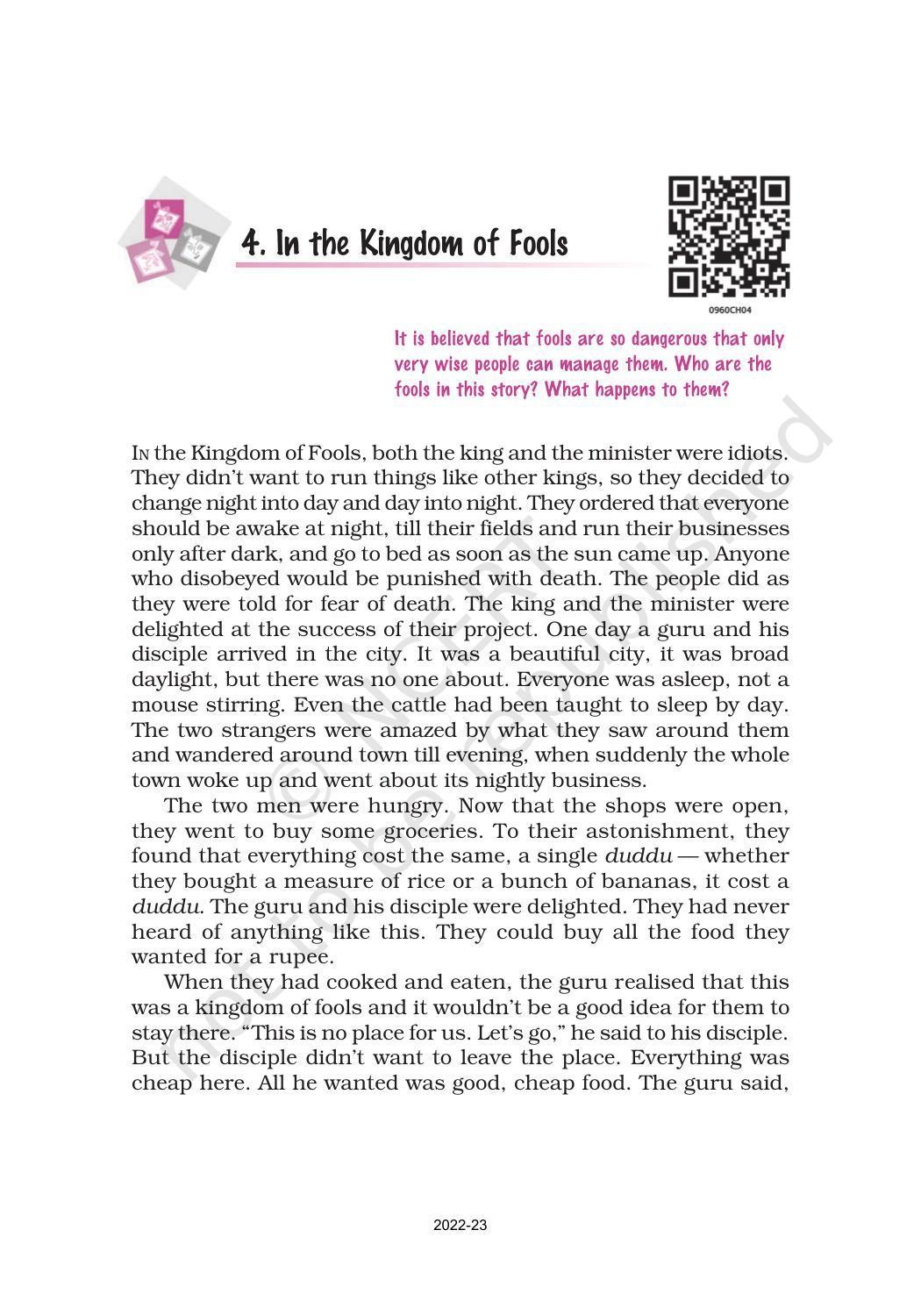 NCERT Book for Class 9 English Moment Chapter 4 In the Kingdom of Fools - Page 1