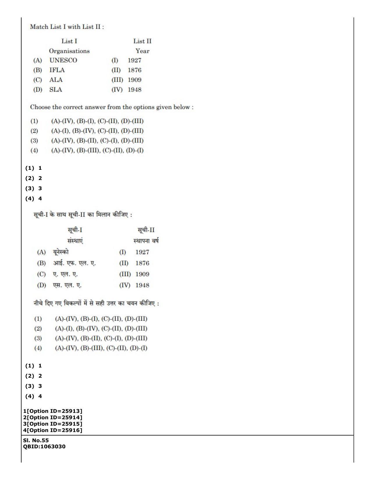 CUET (PG) 2022: PGQP-59 Library & Information Science (09-09-2022) Question Paper - Page 37