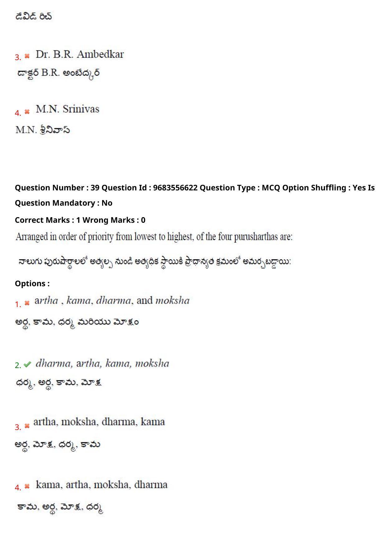 TS CPGET 2021 M A Sociology  (Shift 3) Question Paper with Answer Key - Page 30