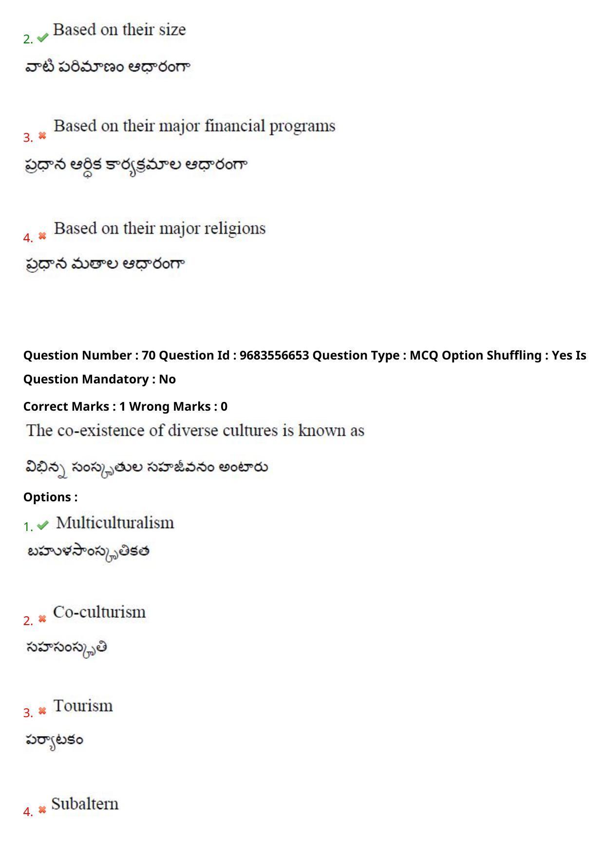 TS CPGET 2021 M A Sociology  (Shift 3) Question Paper with Answer Key - Page 52