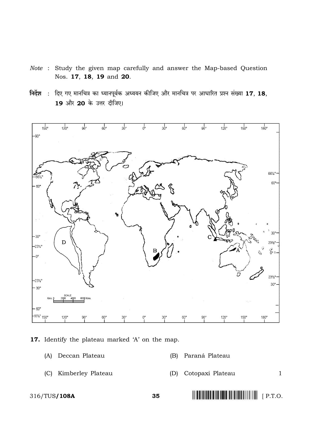 NIOS 2024 Class 12 Geography Question Paper - Page 35