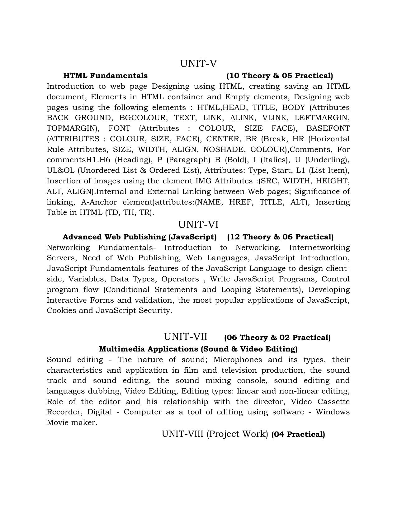 HP Board Class 11th Syllabus for Computer Science - Page 2
