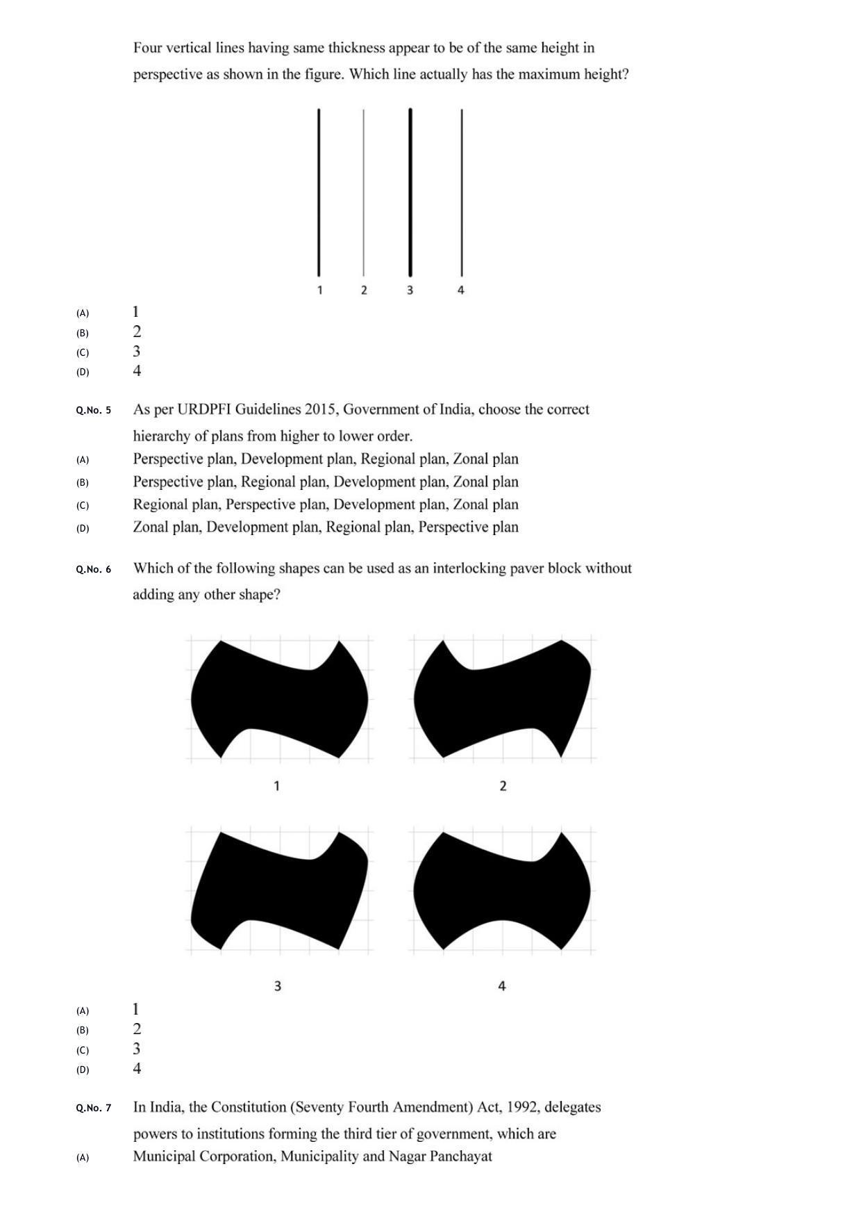 GATE 2020 Architecture and Planning (AR) Question Paper - Page 4