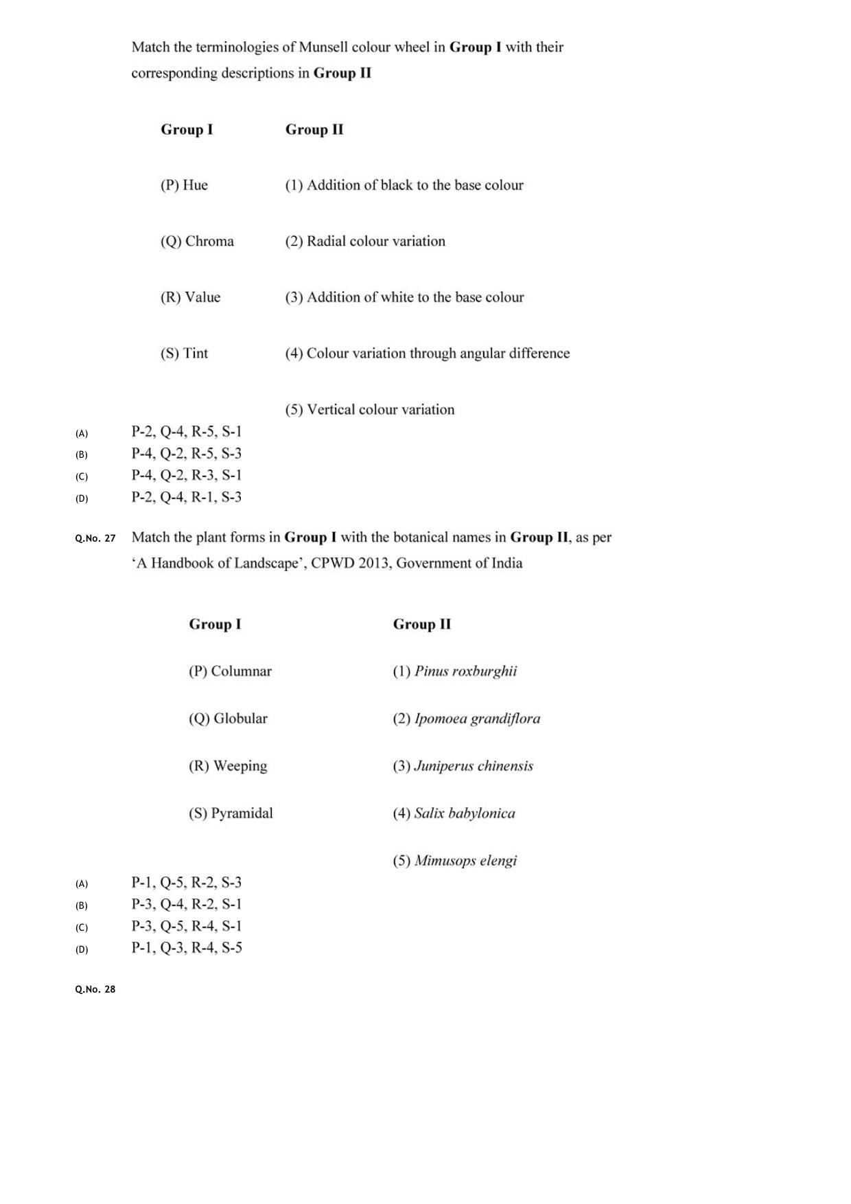 GATE 2020 Architecture and Planning (AR) Question Paper - Page 9