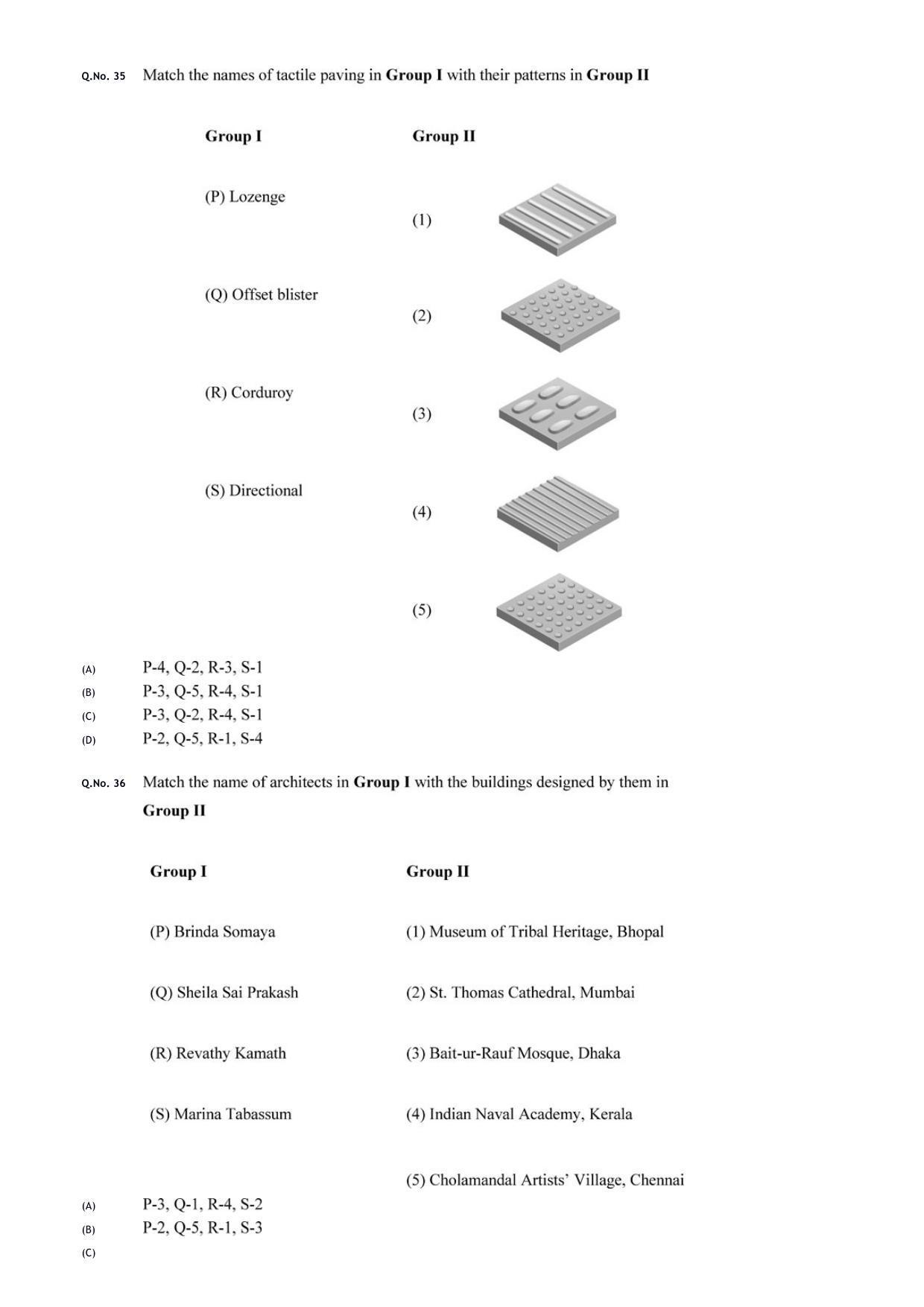 GATE 2020 Architecture and Planning (AR) Question Paper - Page 14