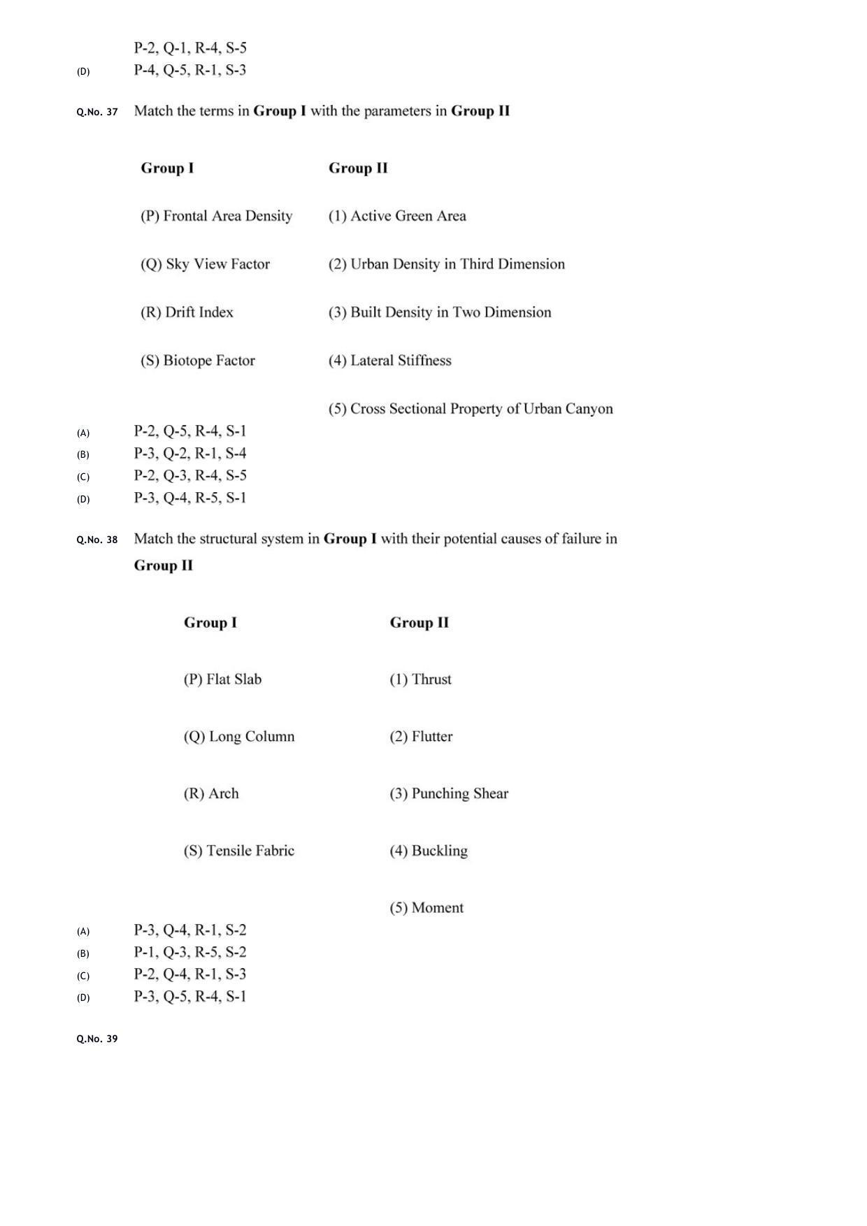 GATE 2020 Architecture and Planning (AR) Question Paper - Page 15