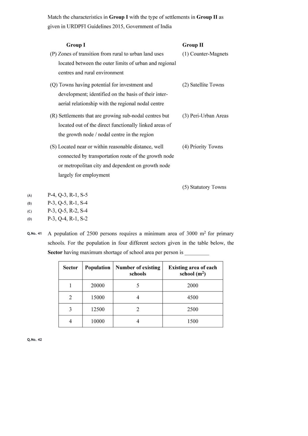 GATE 2020 Architecture and Planning (AR) Question Paper - Page 17
