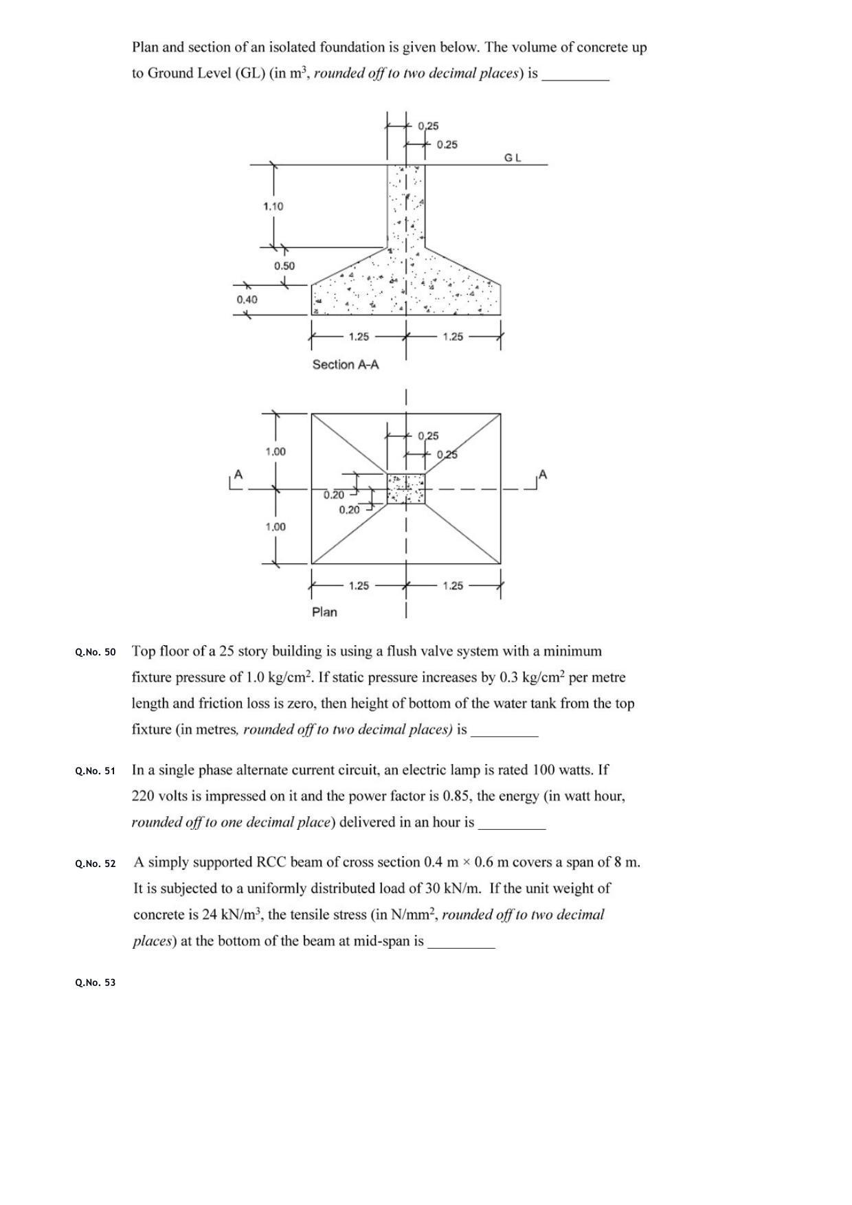 GATE 2020 Architecture and Planning (AR) Question Paper - Page 20