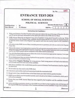 KUET 2024 M.A. Political Science Question Paper