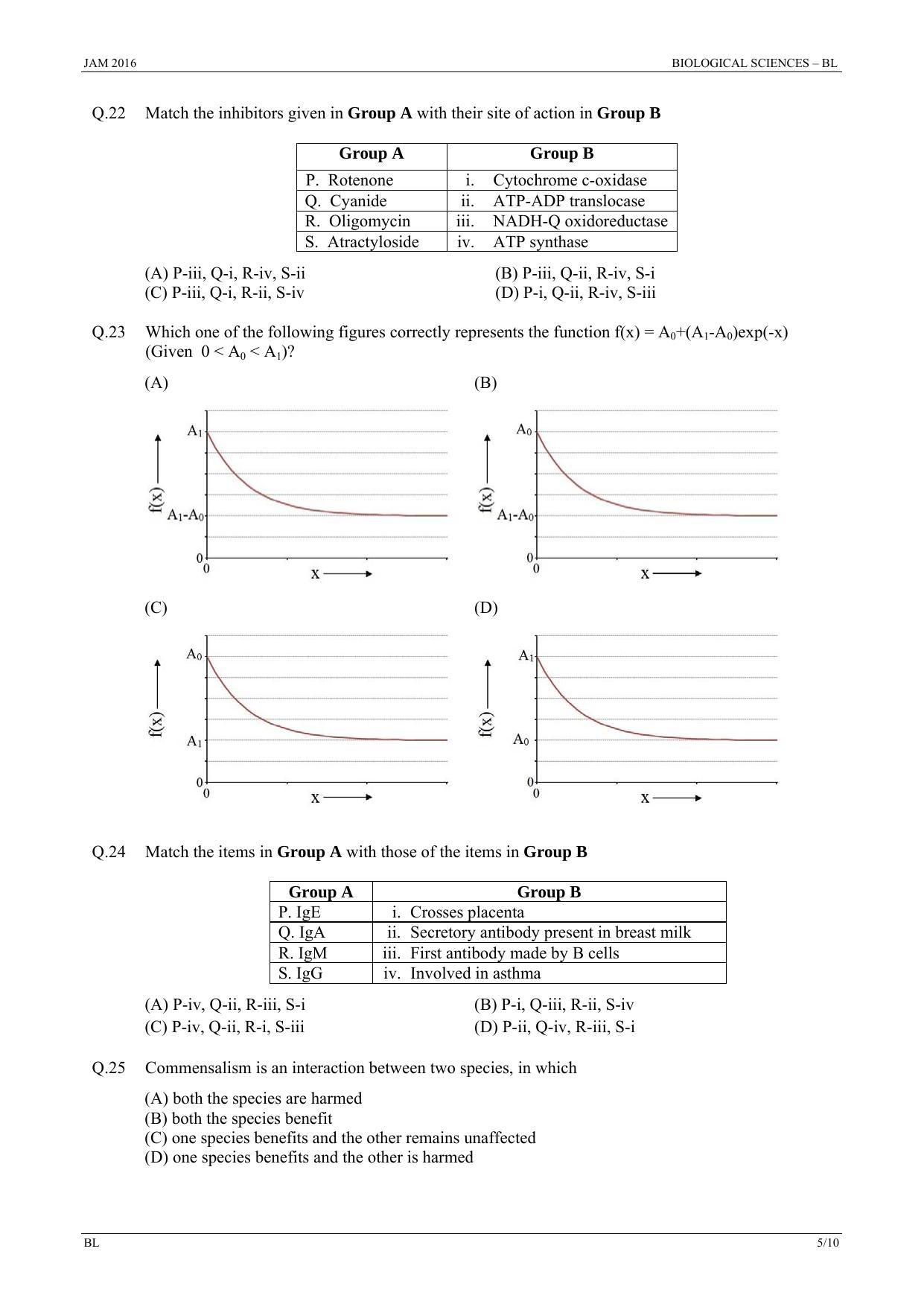 JAM 2016: BL Question Paper - Page 4