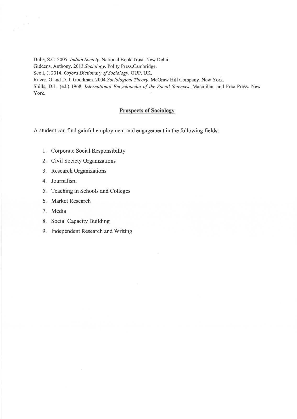 JMI Entrance Exam M12-MA (Sociology) Syllabus - Page 3