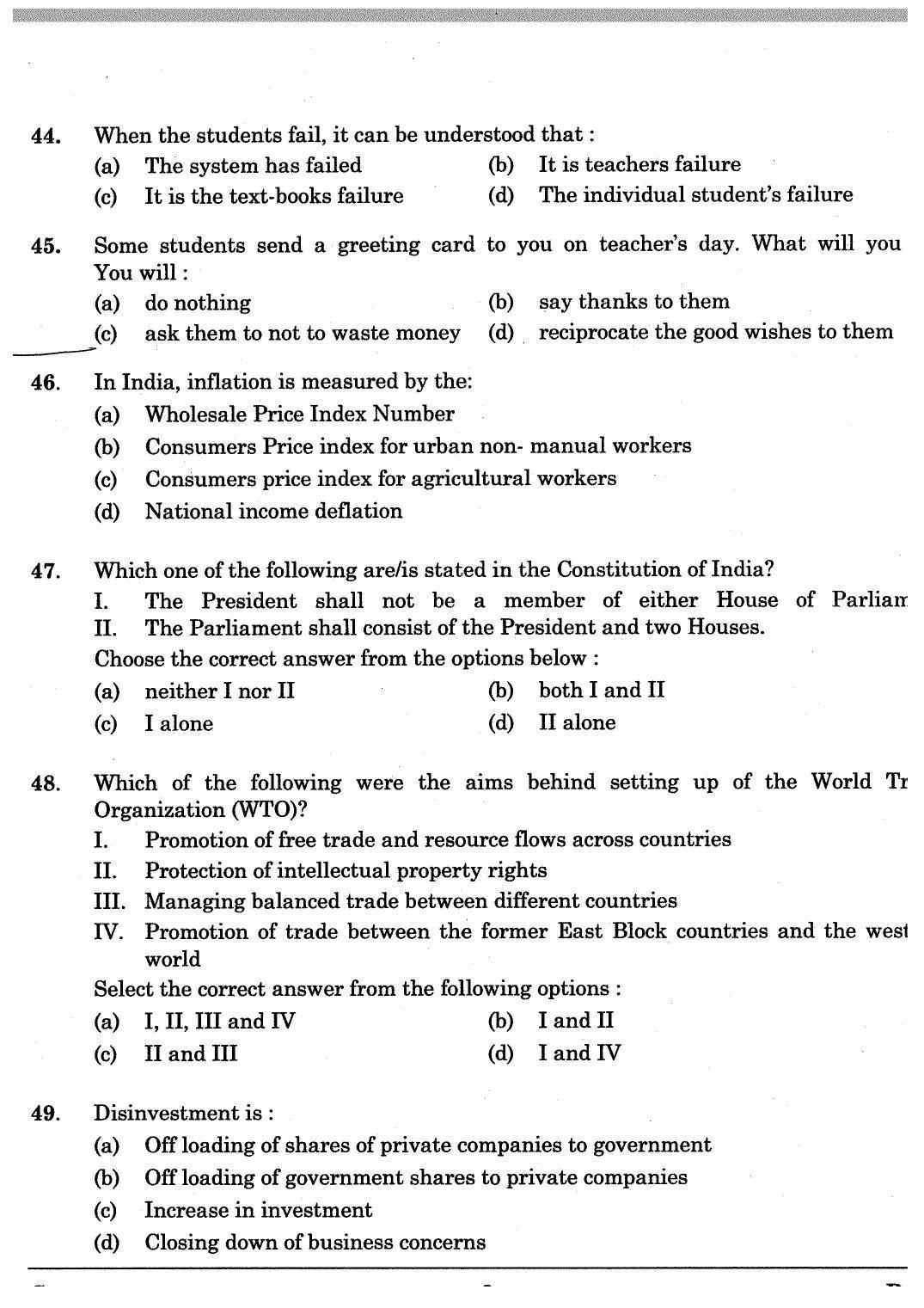  JKBOPEE B.Ed 2009 Question Paper - Page 9