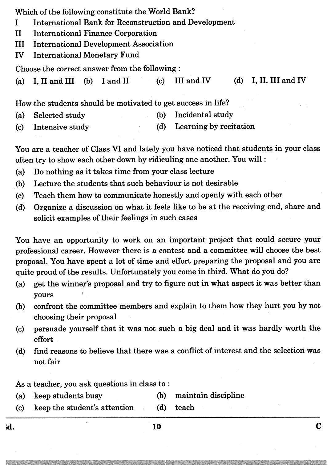  JKBOPEE B.Ed 2009 Question Paper - Page 10