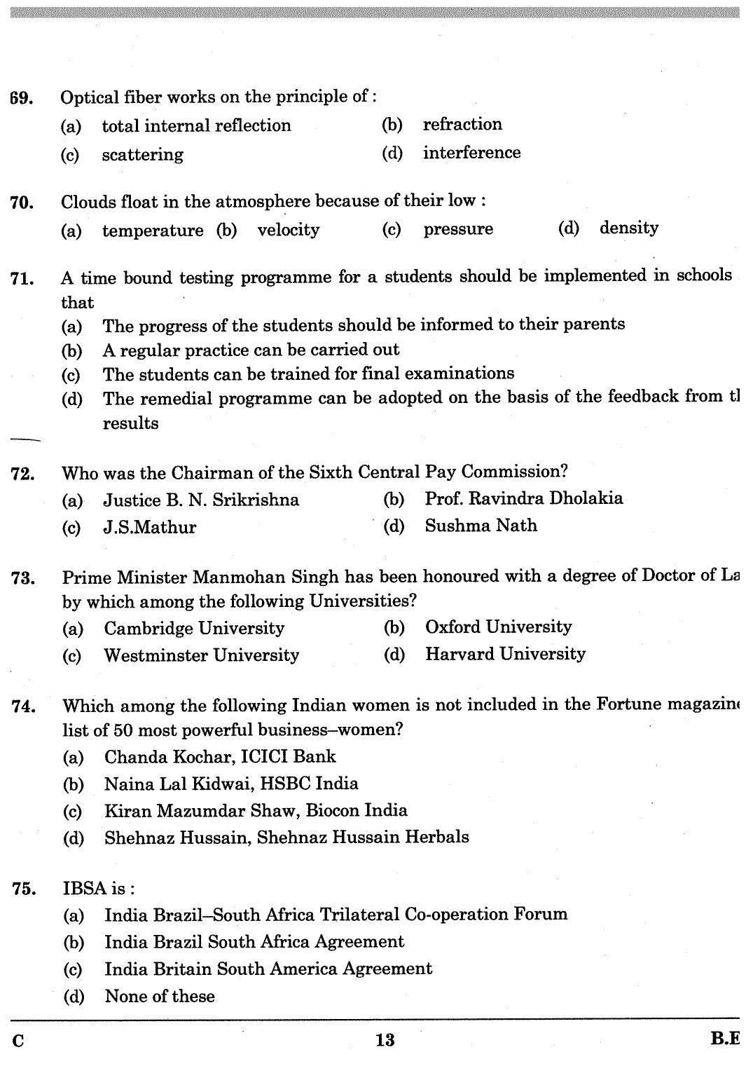  JKBOPEE B.Ed 2009 Question Paper - Page 13