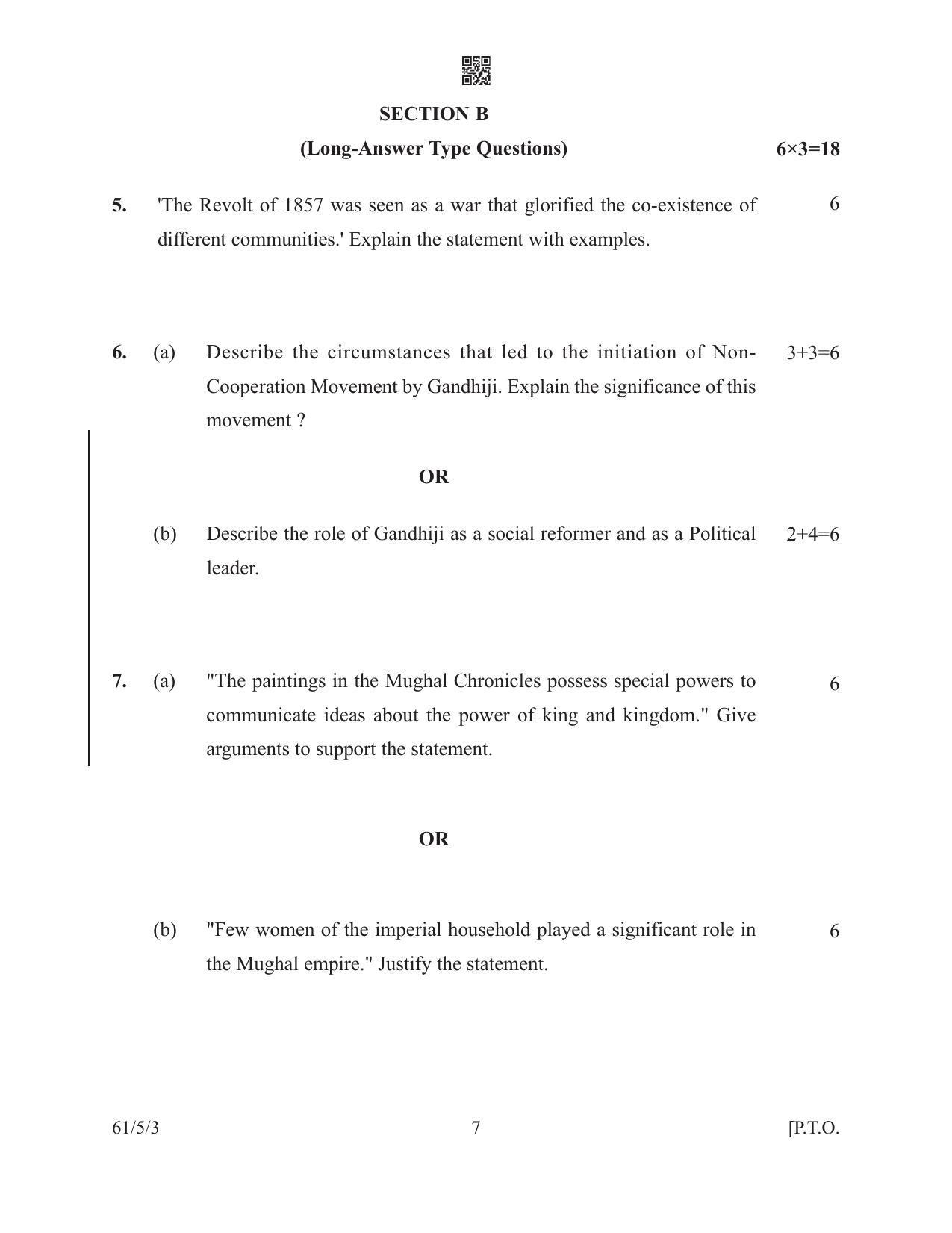 CBSE Class 12 61-5-3 History 2022 Question Paper - Page 7