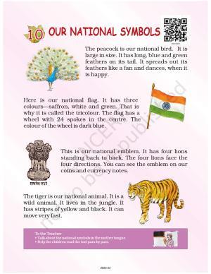 NCERT Book for Class 2 English (Raindrops):Chapter 10-Our National Symbols