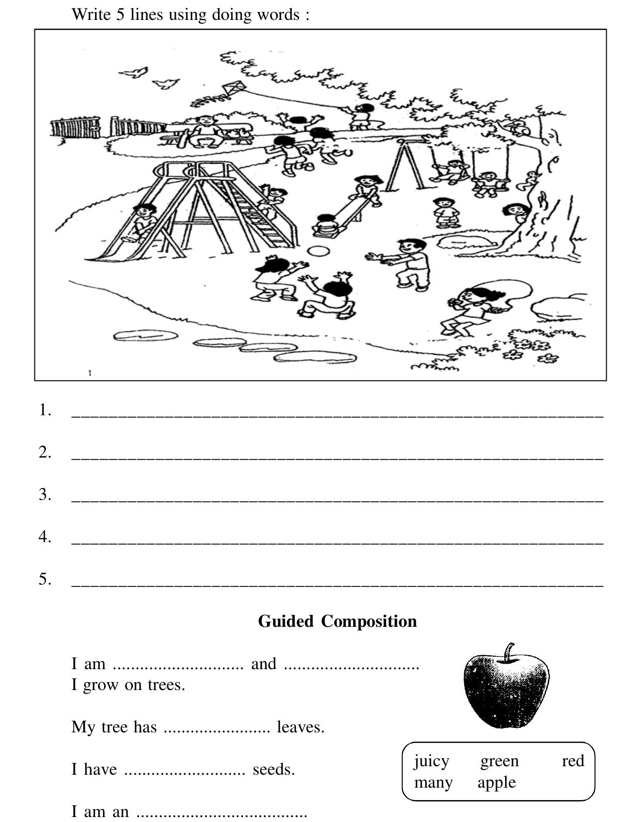 Worksheet for Class 1 English Assignment 69 - Page 2