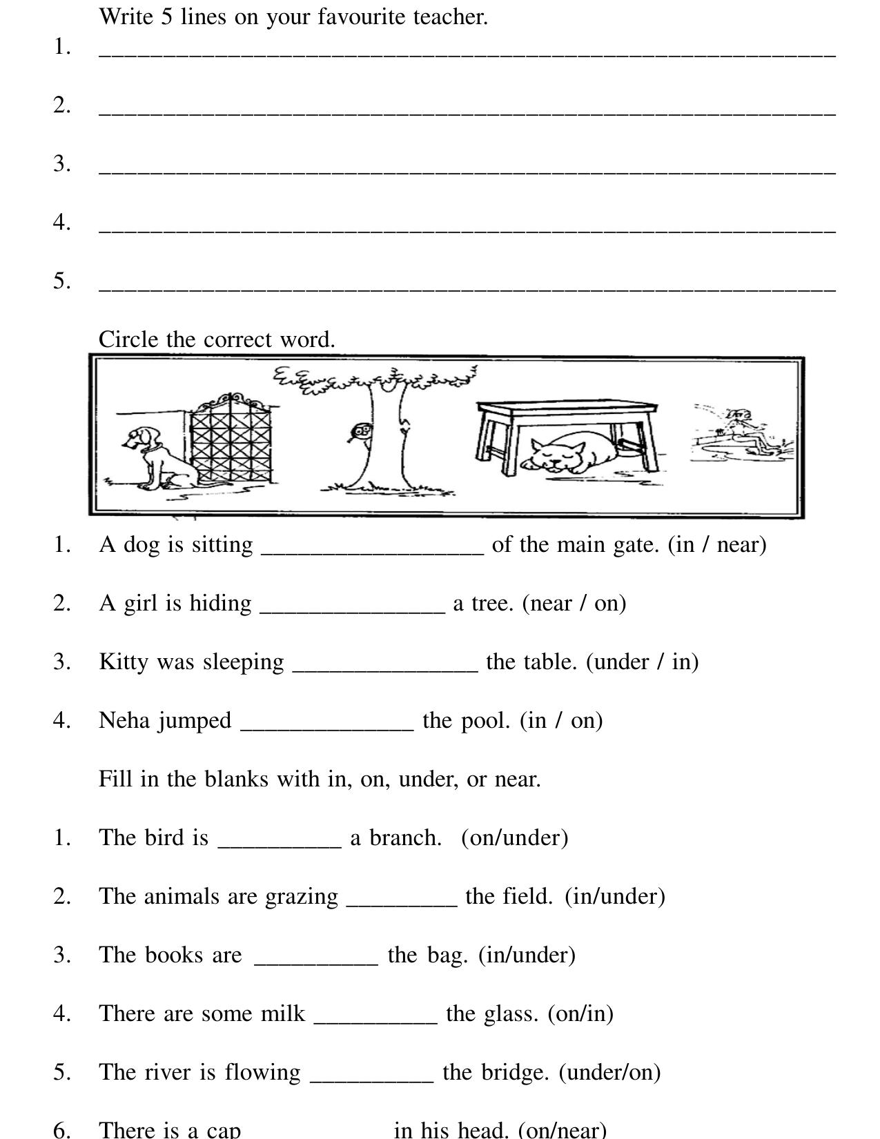 Worksheet for Class 1 English Assignment 69 - Page 3