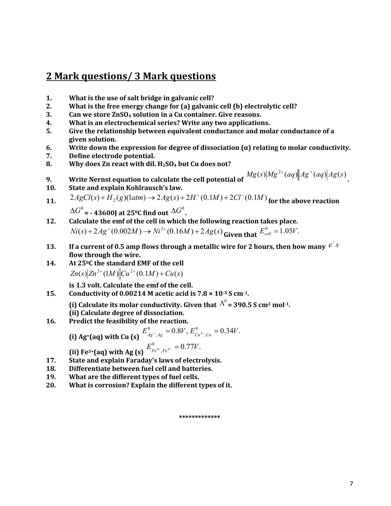 CHSE Odisha Class 12 CHEMISTRY (1ST PHASE) Question Bank - Page 7
