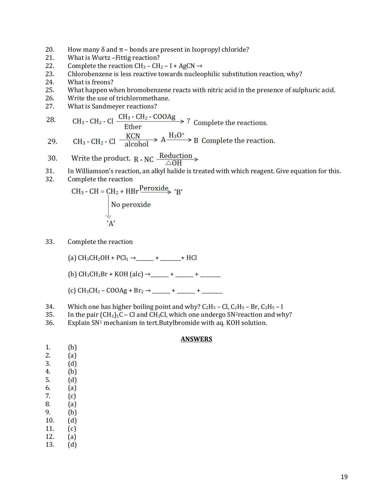 CHSE Odisha Class 12 CHEMISTRY (1ST PHASE) Question Bank - Page 19