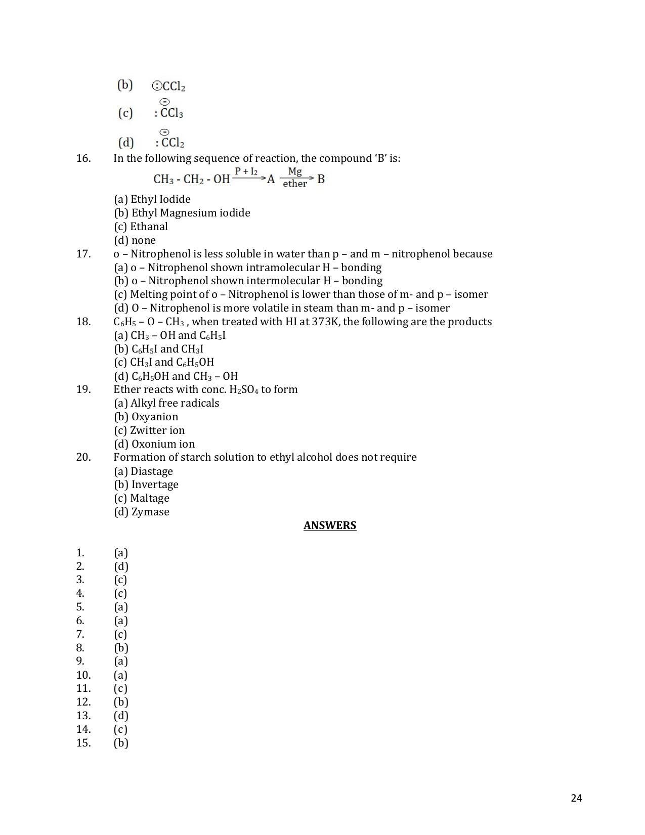 CHSE Odisha Class 12 CHEMISTRY (1ST PHASE) Question Bank - Page 24