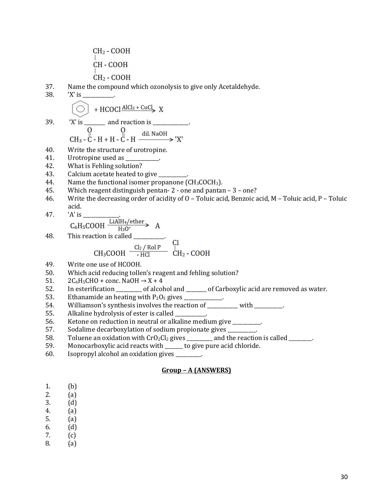 CHSE Odisha Class 12 CHEMISTRY (1ST PHASE) Question Bank - Page 30