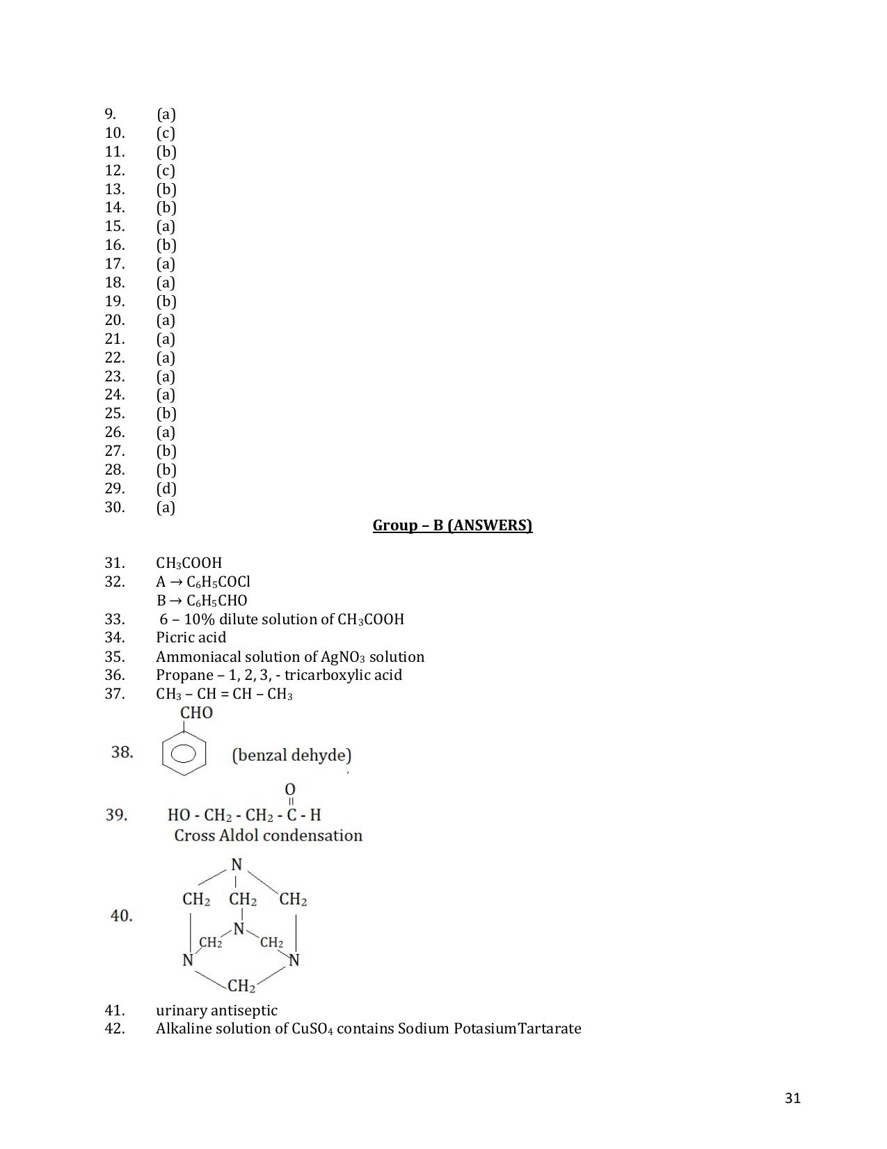 CHSE Odisha Class 12 CHEMISTRY (1ST PHASE) Question Bank - Page 31