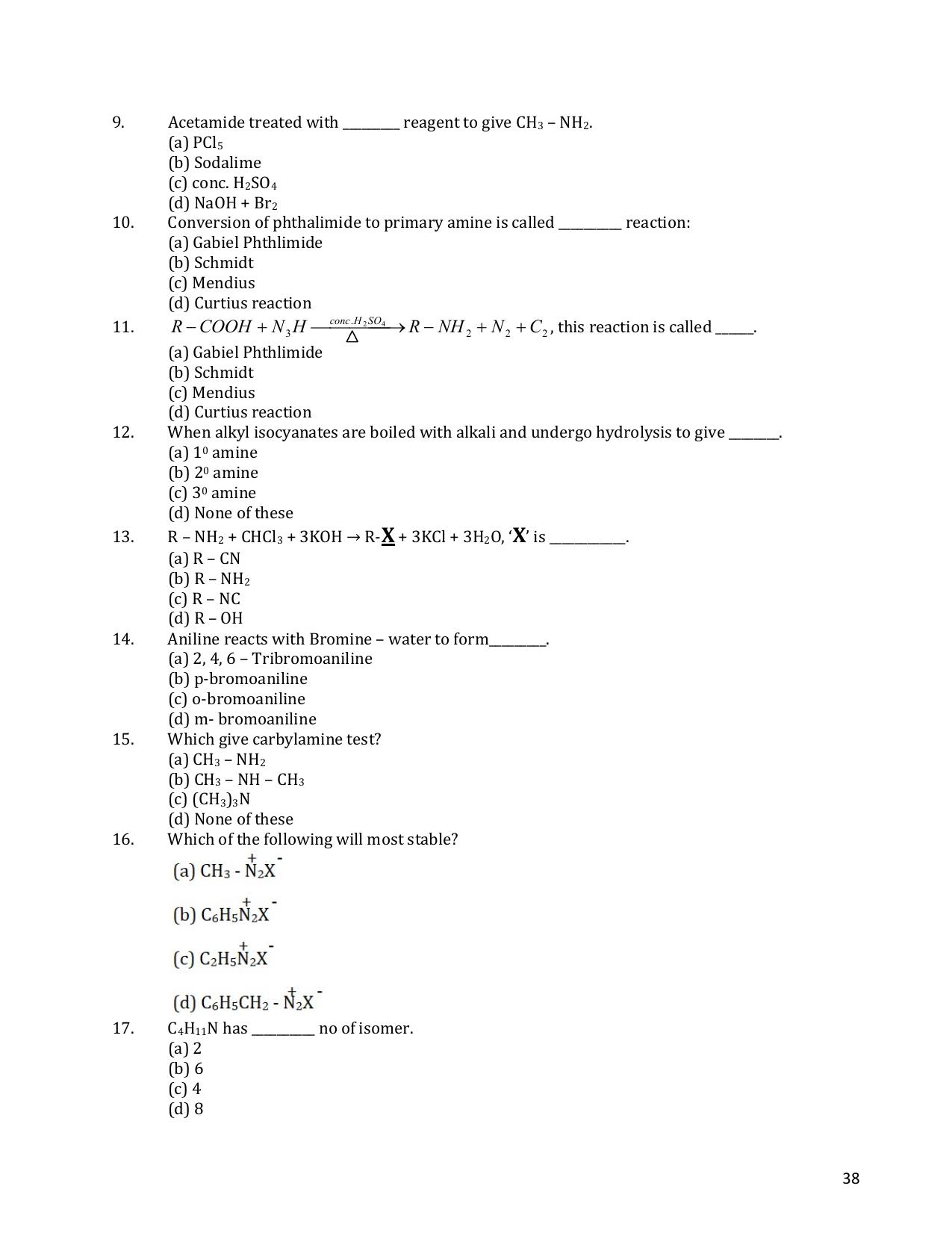 CHSE Odisha Class 12 CHEMISTRY (1ST PHASE) Question Bank - Page 38