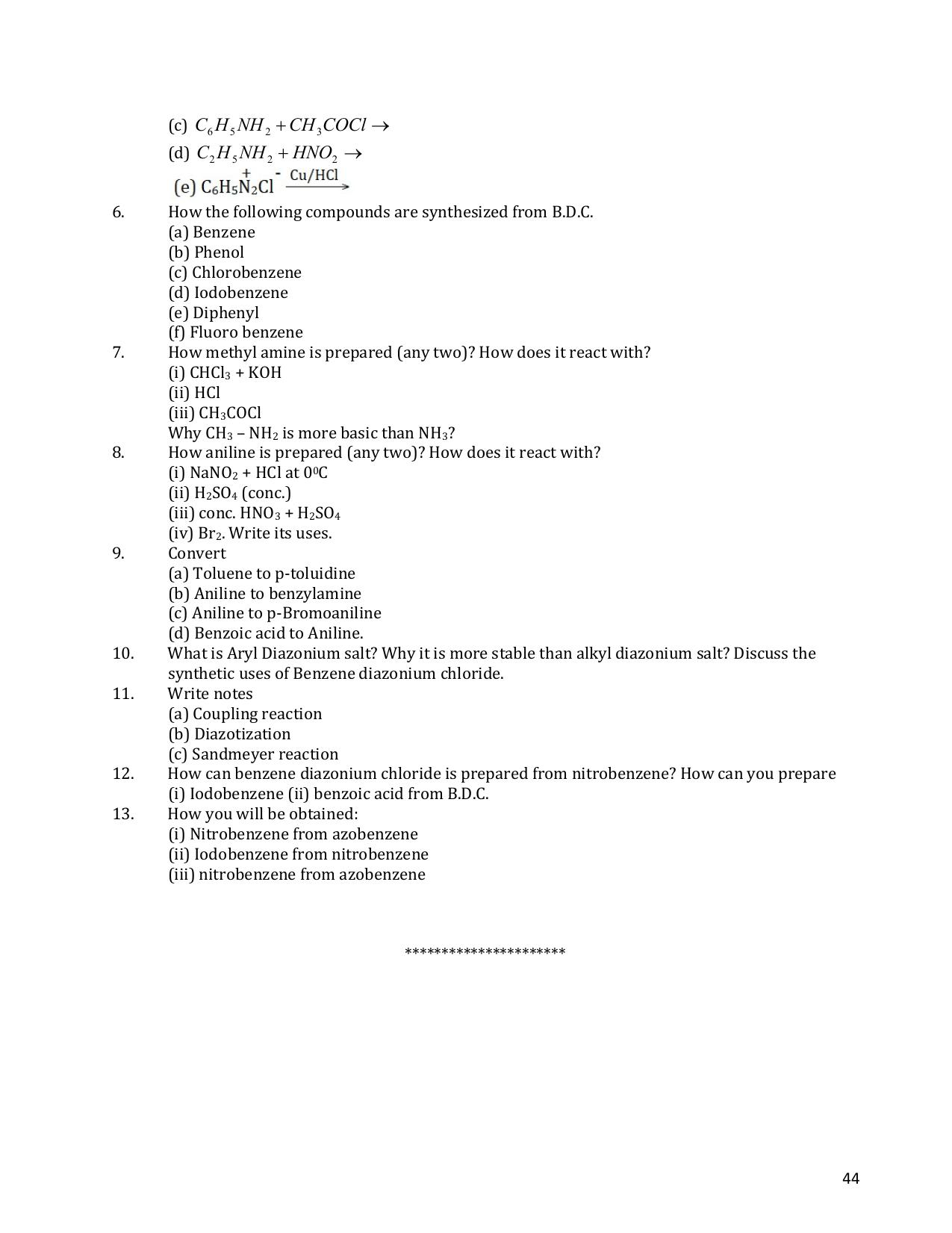 CHSE Odisha Class 12 CHEMISTRY (1ST PHASE) Question Bank - Page 44